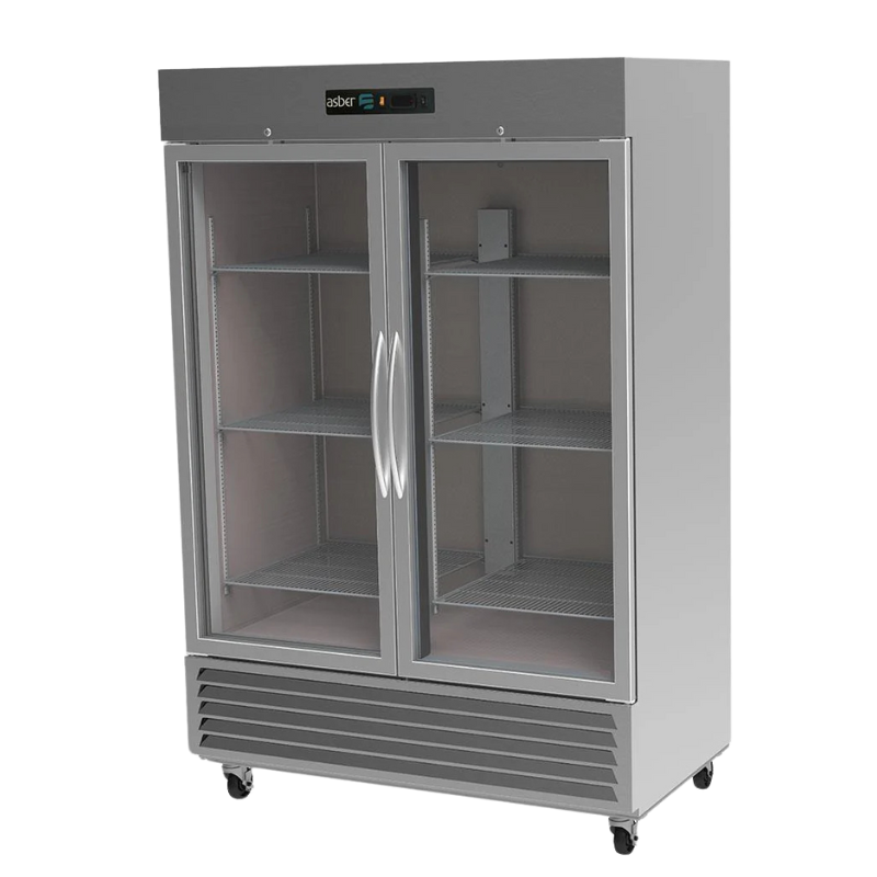 Asber Refrigerador Vertical 2 Puertas de Cristal ARR-43 2G