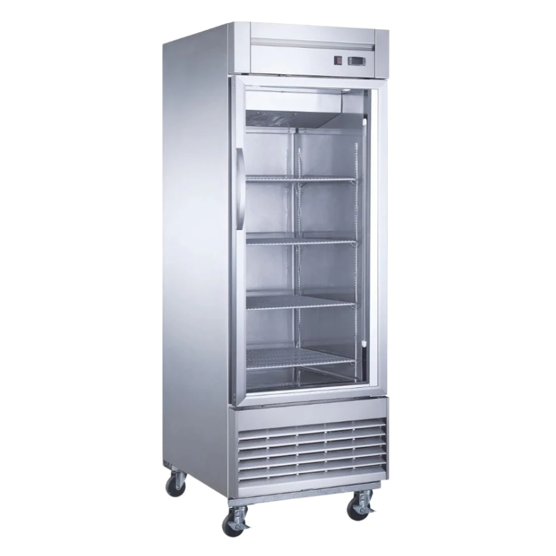 Migsa Congelador Vertical Puerta de Cristal Acero Inox 23 Pies UR-27F-1G Nuevo