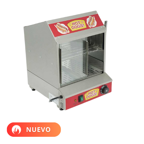 Migsa Cocedor de salchichas y calentador de pan a vapor tipo casita HD-1200 Nuevo