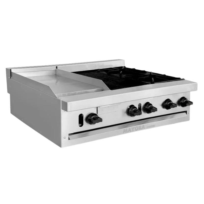 International Estufa Modular Triple 1 Sección de Plancha, 1 Sección de Asador, 1 Sección de Quemadores CG30201 Nuevo