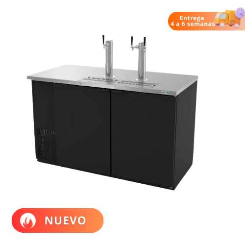 Asber Dispensador Refrigerado Cerveza 3 Barriles Vinil Negro 2 Puertas ADDC-68 HC Nuevo