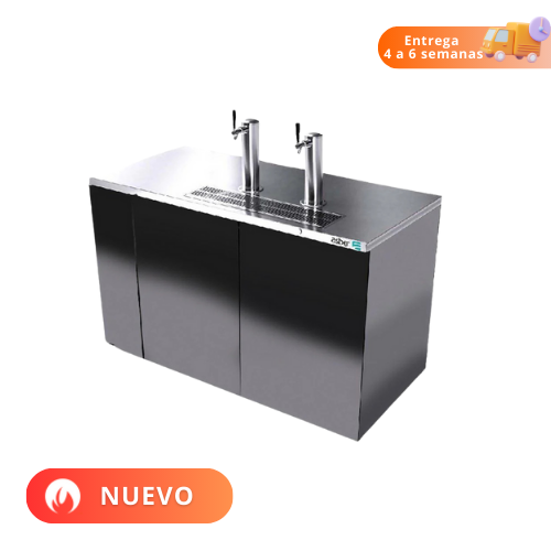 Asber Dispensador Refrigerado Cerveza 4 Barriles Acero Inoxidable 2 Puertas ADDC-58-S HC Nuevo