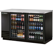 True Refrigerador Contrabarra 2 Cristal 7 Pies Cúbicos Vinil Negro LED TBB-2G-HC-LD Nuevo