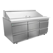 Asber Mesa refrigerada de preparacion ensaladas 6 cajones APTS-72-18-D6-P HC Premium Nuevo