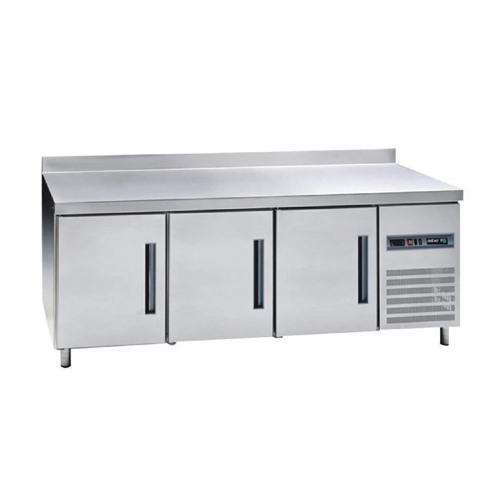 Asber Mesa Refrigerada 3 Puertas Solidas 13.9 Pies3 Acero ASTR-79 HC Nuevo