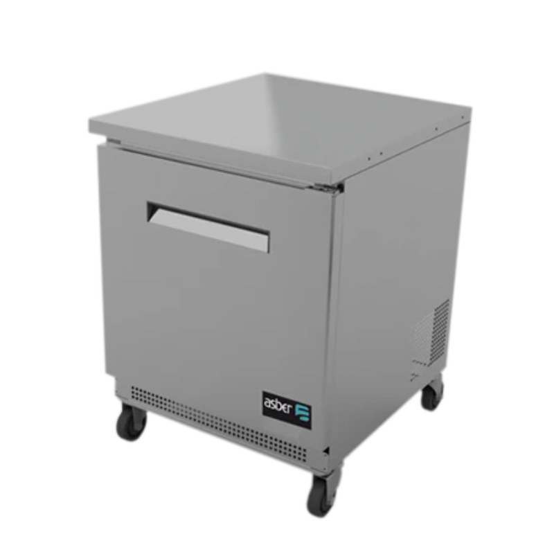 Asber Mesa Refrigerada Bajo Mostrador 1 Puerta Solida 6.1 Pies Acero AUTR-27 HC