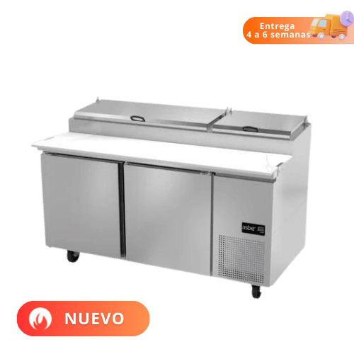 Asber Mesa Refrigerada de Preparación para Pizza 2 Puertas APTP-67 HC
