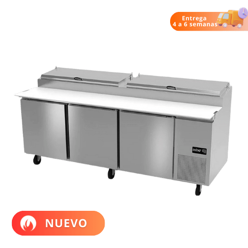 Asber Mesa Refrigerada de Preparación para Pizza 6 Parrillas APTP-93 HC 