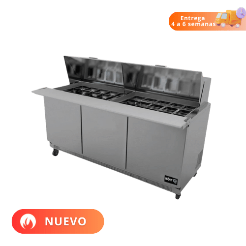Asber Mesa de Refrigeración de Preparación 3 Puertas APTM-72-30 HC