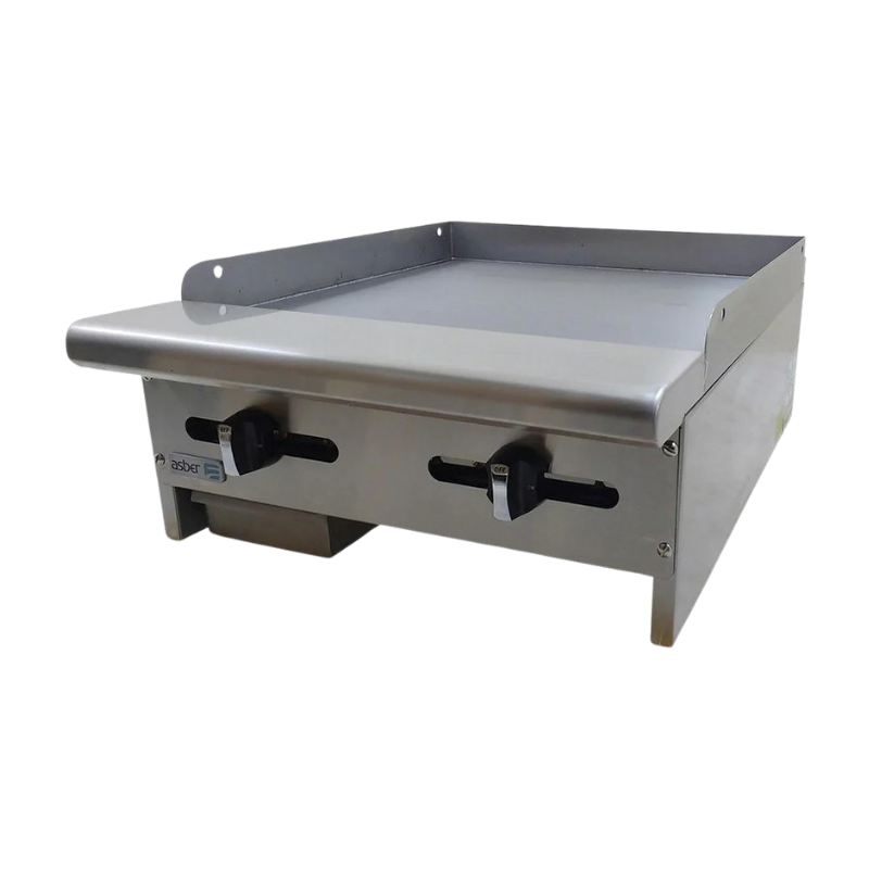 Asber Plancha a gas de 2 Quemadores LP de 24" AEMG-24 LPG