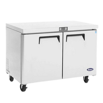 Atosa Mesa Refrigerada Bajo Barra de 2 Puertas Solidas MGF8402GR