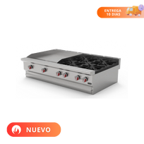 Drago Combinado Parrilla 4 quemadores y Plancha 2 Quemadores CG-40PD 