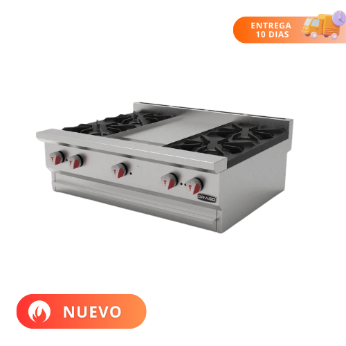 Drago Combinado Parrilla y Plancha 4 Quemadores CG-40P