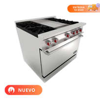 Drago Estufa con 4 Quemadores Horno y Plancha CG-41P