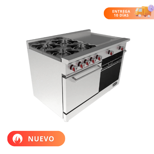 Drago Estufa con 4 Quemadores Horno y Plancha de 2 pies CG-41PD 
