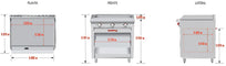 Coriat Plancha 3 Quemadores y Gabinete Abierto EC-GA-Grill de Piso HD Nuevo