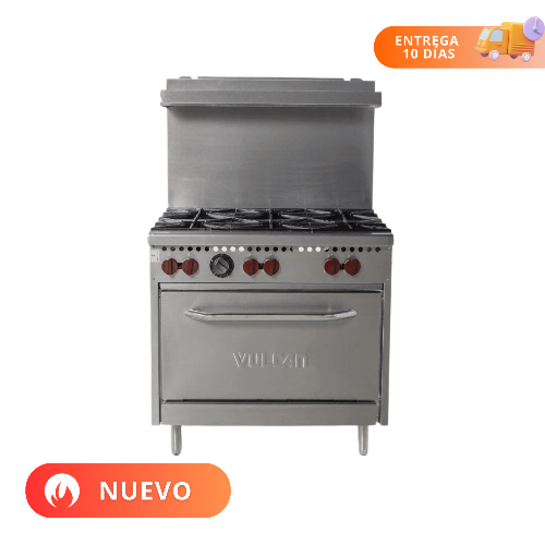 Ecomax by Hobart Estufa con 6 Quemadores y  1 Horno SX36-6BP