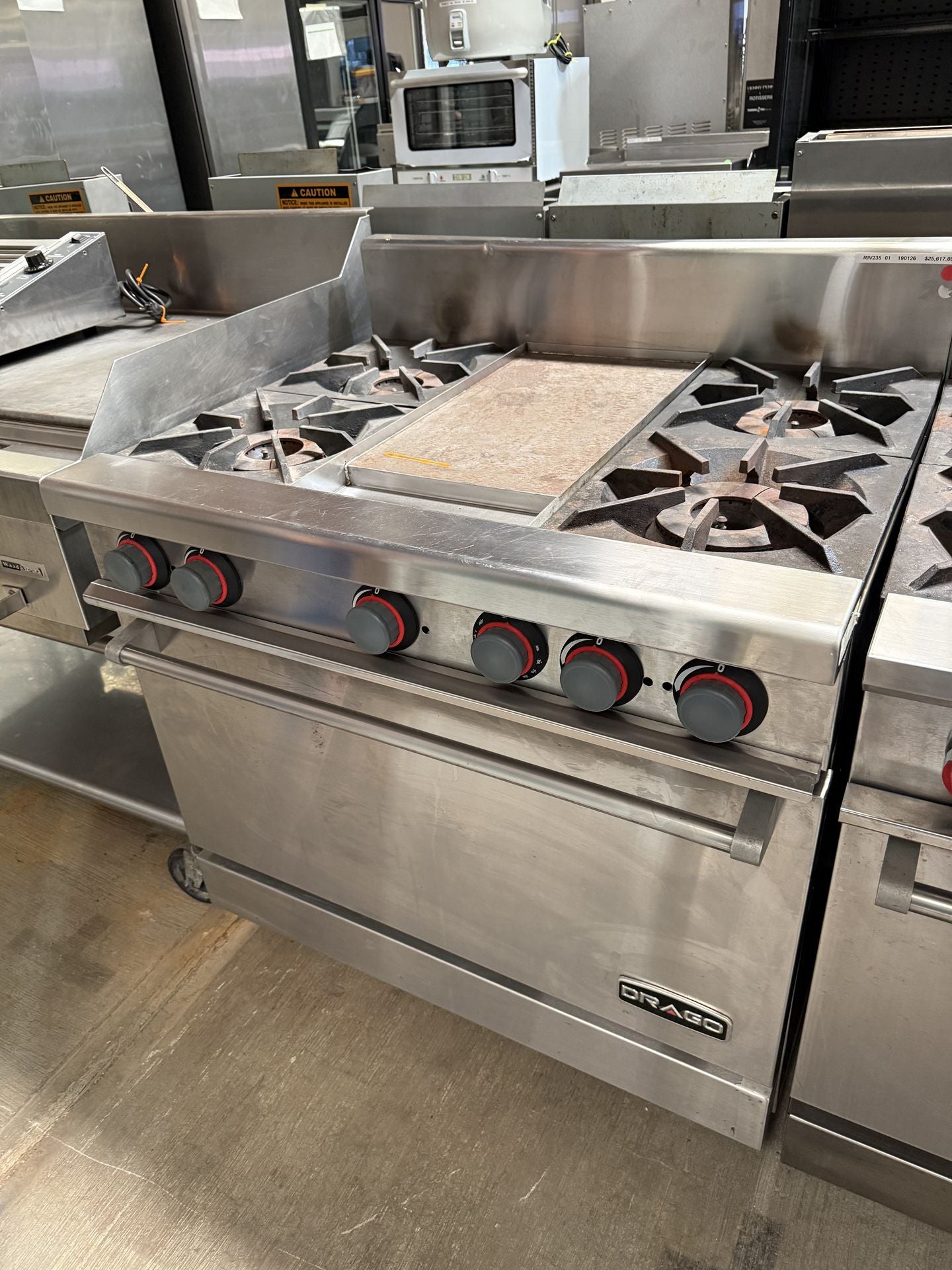 Drago Estufa 4 Quemadores, Horno y Plancha CG-41P Seminuevo