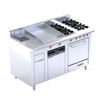 Coriat Estufa Múltiple con Parrilla de 4 Quemadores Plancha 2 Quemadores Freidora Gratinador y Horno MULTICHEF DE PISO MASTER Nuevo