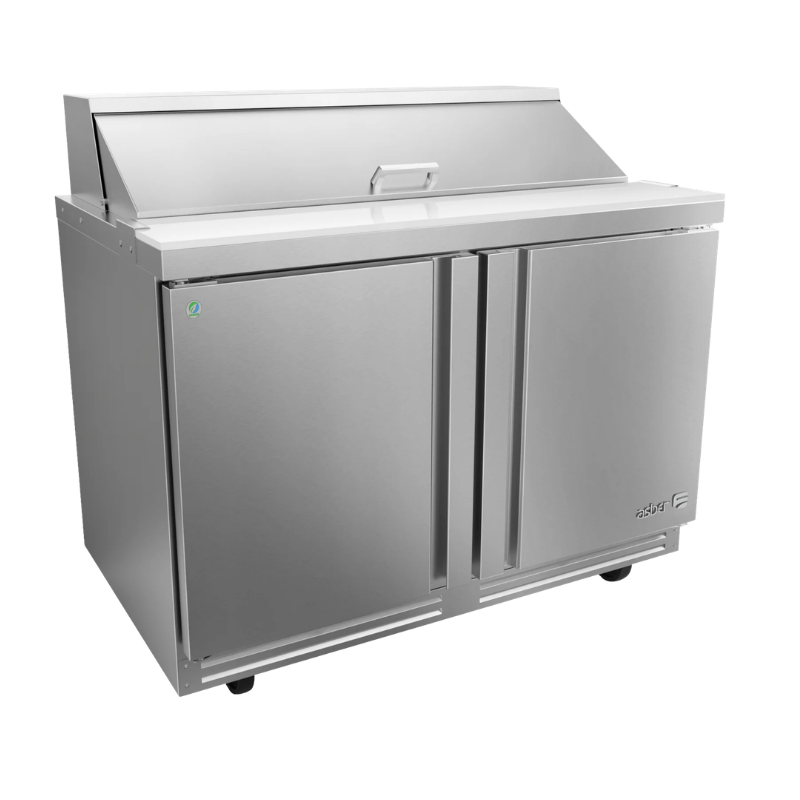 Asber Mesa refrigerada de preparacion ensaladas 2 puertas acero APTS-48-12-P HC Premium Nuevo
