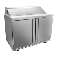 Asber Mesa refrigerada de preparacion ensaladas 2 puertas acero APTS-48-12-P HC Premium Nuevo