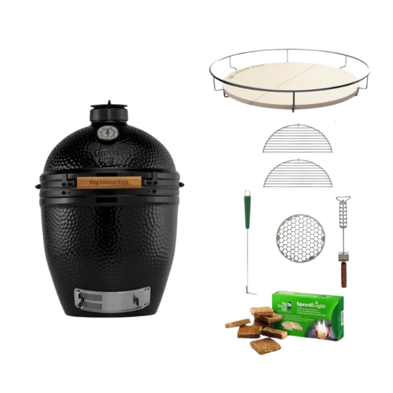 Big Green Egg Asador Onyx Egg with Accessory Bundle - Large Nuevo