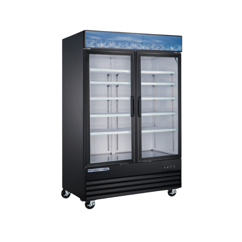 International Refrigerador vertical 2 puertas de vidrio INT/RV-2PV-AI Nuevo