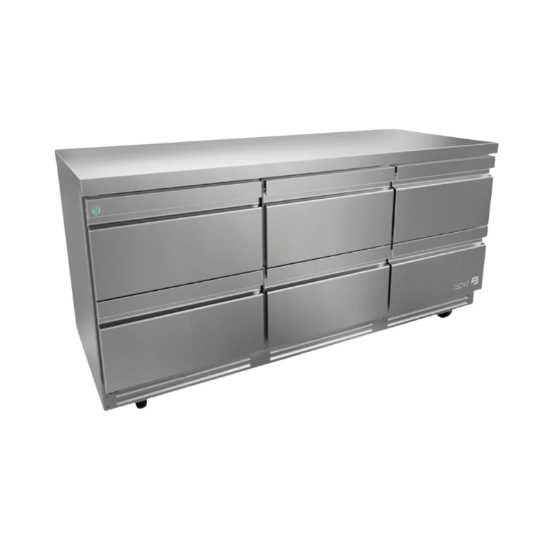 Asber Mesa refrigerada bajo mostrador 6 cajones AUTR-72-D6 P HC Nuevo