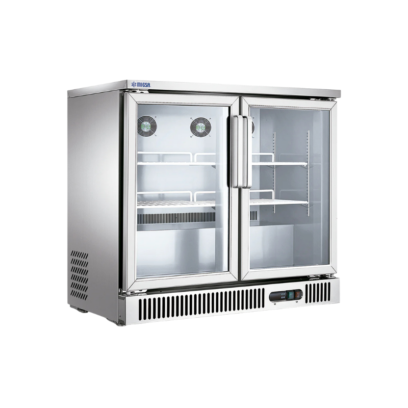 Migsa Refrigerador Contrabarra 2 Puertas De Cristal 250 Litros SG250 Nuevo