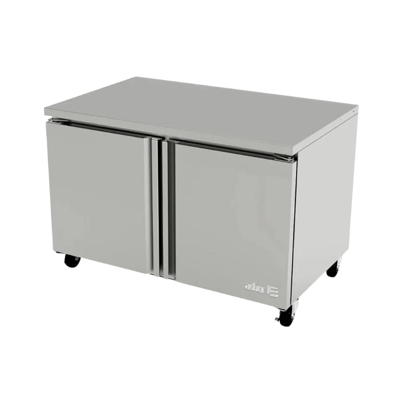 Asber Mesa Refrigerada Bajo Mostrador 2 Puertas Solidas 15 Pies Acero AUTR-60 HC Nuevo