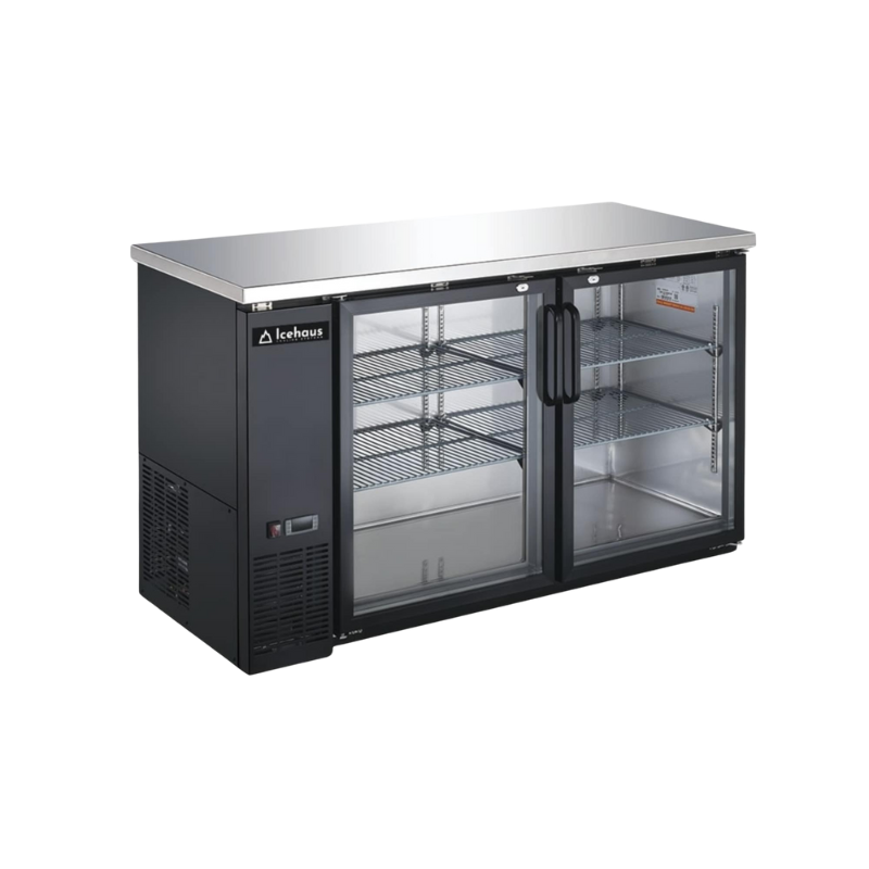 Icehaus Refrigerador Contra Barra 2 Puertas de Cristal CBR-2PC-SS-01 Seminuevo