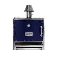 Vesuvio Horno de brasa con base a. inox y funda azul Home 20 Nuevo