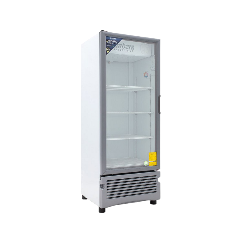 Imbera Refrigerador Vertical 1 Puerta Cristal Luz Led 115V VR17 Seminuevo