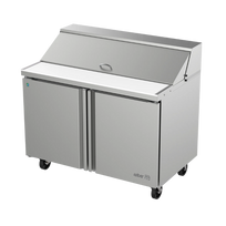 Asber Mesa Refrigerada Para Preparación Ensaladas 2 Puertas Acero Inox APTS-48-12 HC Seminuevo