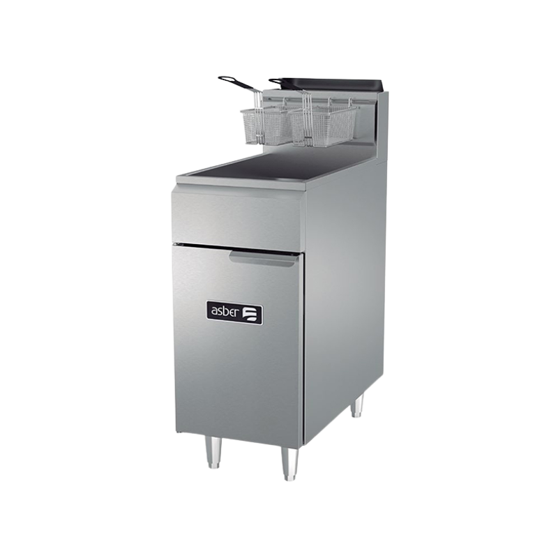 Asber Freidora a gas 1 tina 3 quemadores AEF-4050-S-E Seminuevo