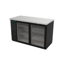 Asber Refrigerador Contrabarra Vinil Negro 2 Puertas Cristal 19 Pies ABBC-58G HC 115V Seminuevo