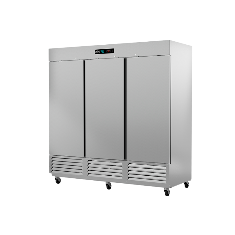 Asber Refrigerador Vertical 3 Puertas Acero Inox 72 Pies ARR-72-H HC Seminuevo