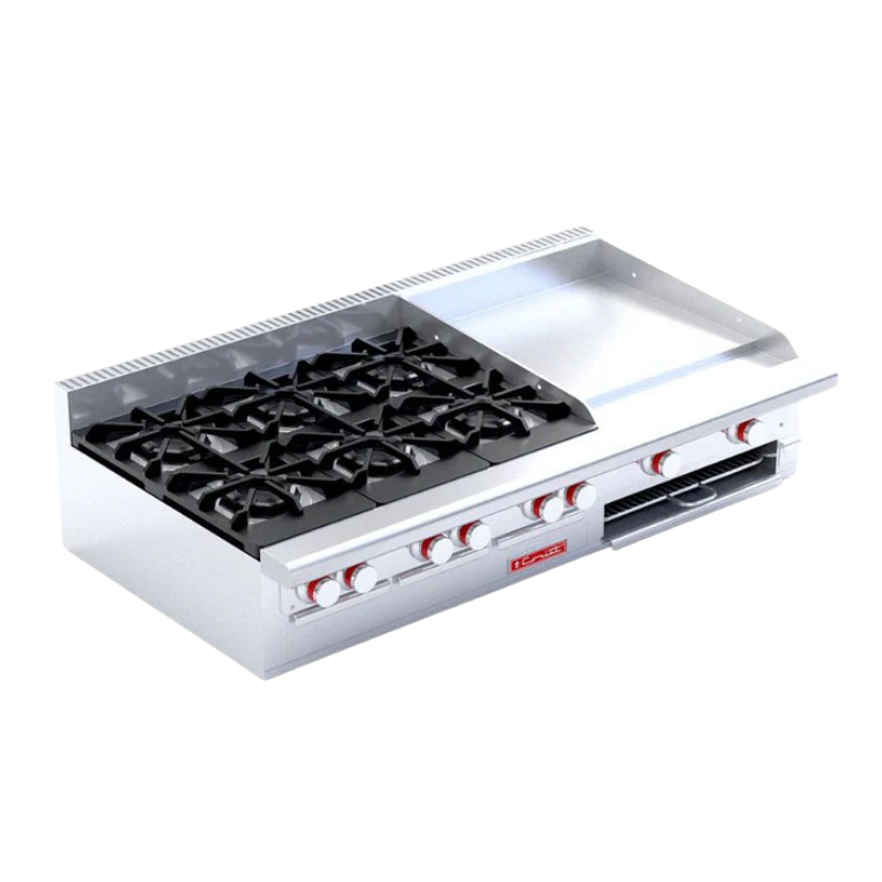 Coriat Estufa Múltiple con Parrilla de 6 Quemadores Plancha 2 Quemadores y Gratinador EC-6-GRILL DE MESA MASTER Nuevo