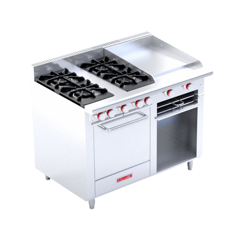Coriat Estufa con 4 Quemadores Plancha Gratinador y Horno MINICHEF DE PISO MASTER 17010211 Nuevo