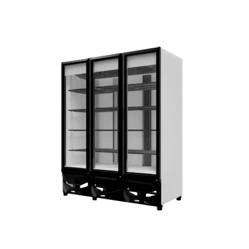 Criotec Enfriador vertical 3 puertas de cristal 64 pies CFX-64 Nuevo