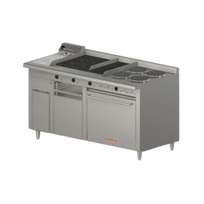 Coriat Estufa Multiple 4 platos 2600W c/u Plancha, Gratinador, Freidor Resistencia 1800W, Horno Resistencia 4870W, 220V MULTIPLE-E MASTER Nuevo