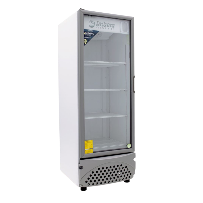 Imbera Refrigerador Vertical 1 Puerta Cristal Luz Led 25 pies VR25 D 115V Seminuevo