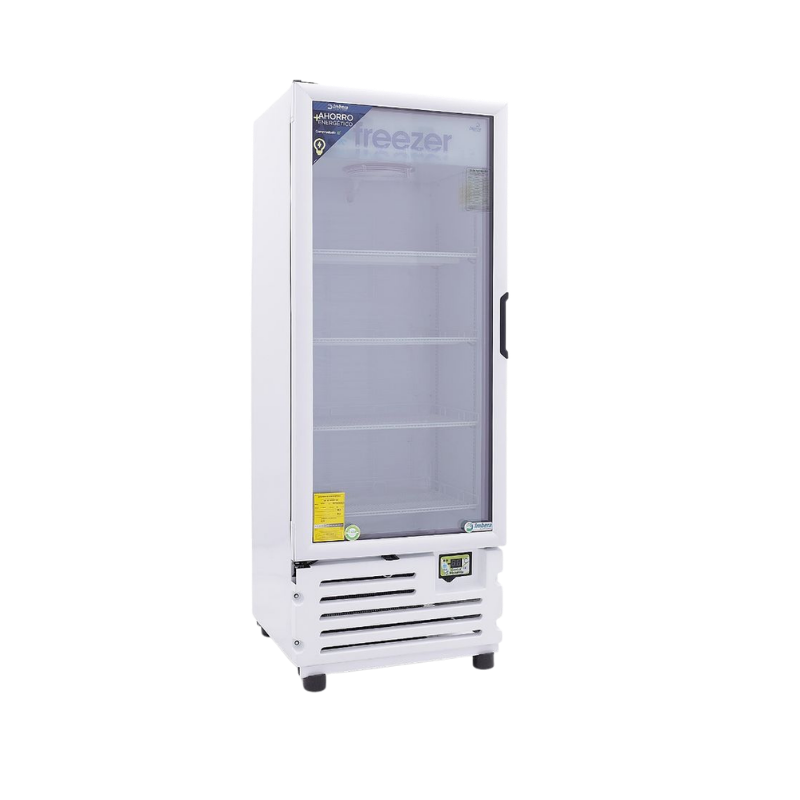 Imbera Congelador Vertical 1 Puerta Cristal Luz Led 16 Pies VFS16 C 115V Seminuevo
