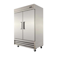Torrey Refrigerador Vertical 2 Puertas Solida Acero Inox 47 Pies RVSA-47UI 115V Seminuevo