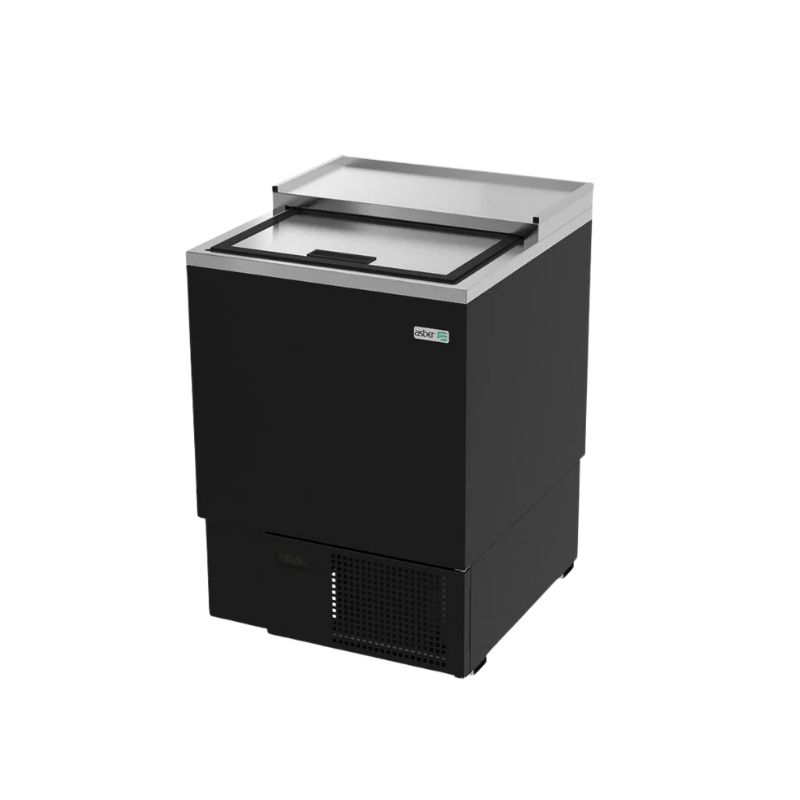 Asber Congelador Glass Froster en Vinil Negro Puerta Solida AGF-24 HC Nuevo
