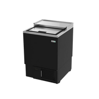 Asber Congelador Glass Froster en Vinil Negro Puerta Solida AGF-24 HC Nuevo