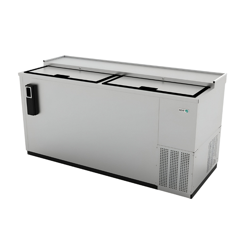 Asber Botellero Acero Inoxidable 2 Puertas 20 Pies3 ADBC-65-S HC Nuevo