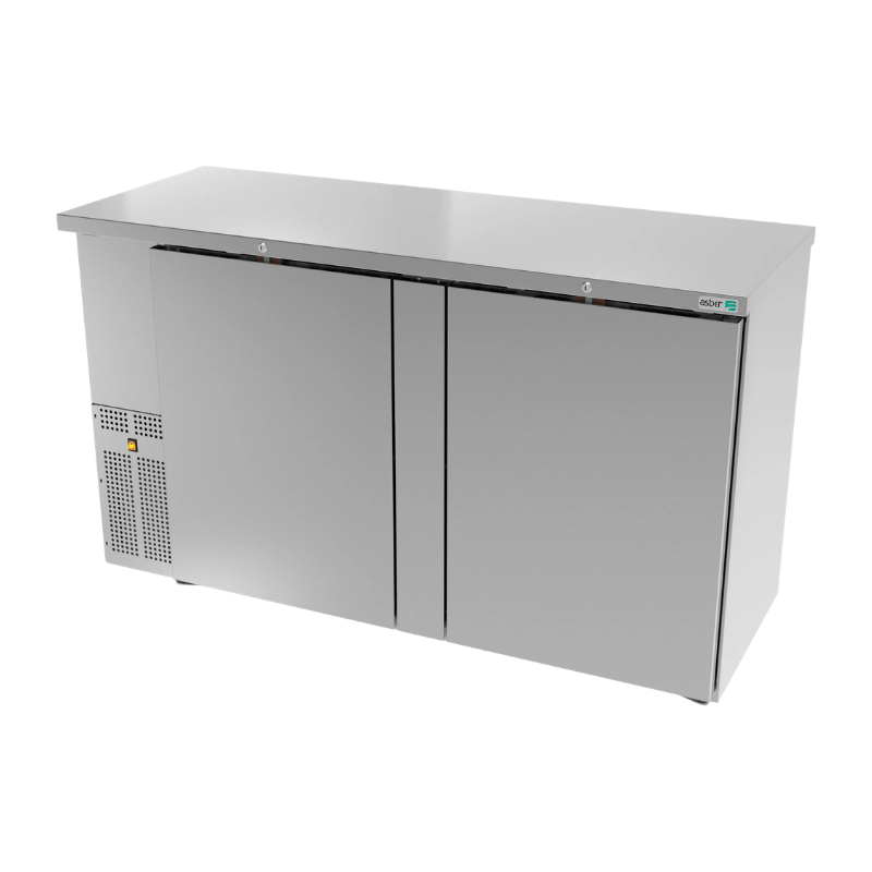 Asber Refrigerador de Contrabarra 2 Puertas Solidas ABBC-24-60-S HC Nuevo