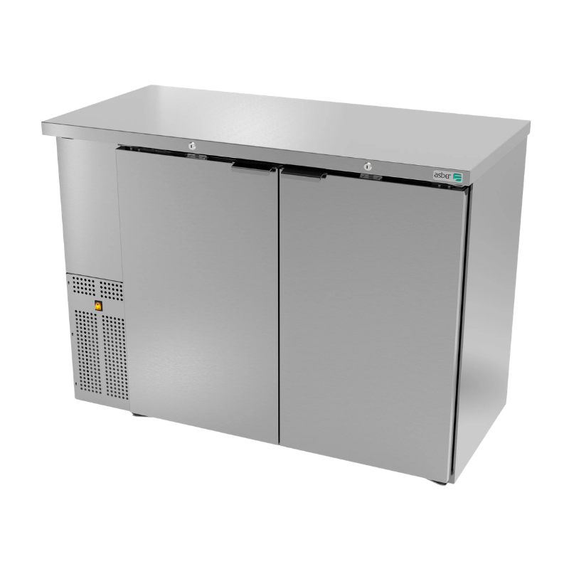 Asber Refrigerador de Contrabarra en Acero Inoxidable 2 puertas ABBC-24-48-S HC Nuevo