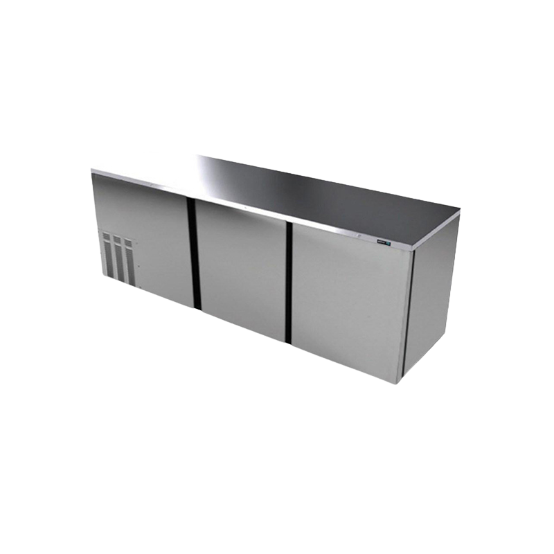 Asber Refrigerador Contrabarra Acero Inoxidable 3 Puertas Solidas 26.4 Pies3 ABBC-94-S HC Nuevo